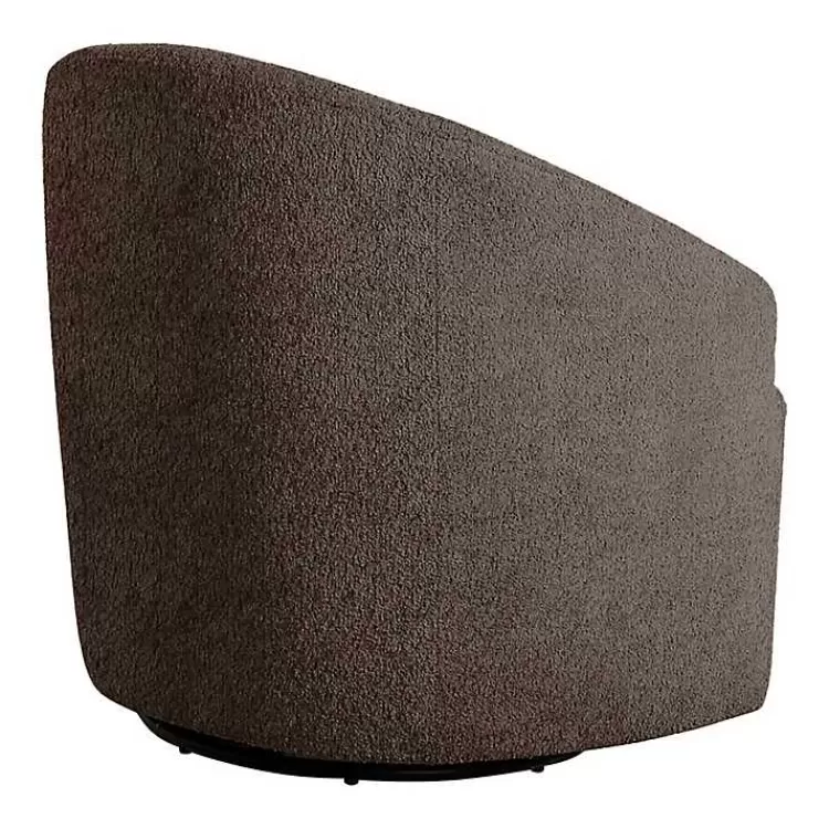brown_boucle_barrel_swivel_accent_chair_4.webp Boucle Barrel Swivel Accent Chair>Kirklands Home Outlet