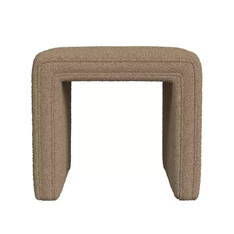 Boucle Channeled Upholstered Ottoman>Kirklands Home Cheap