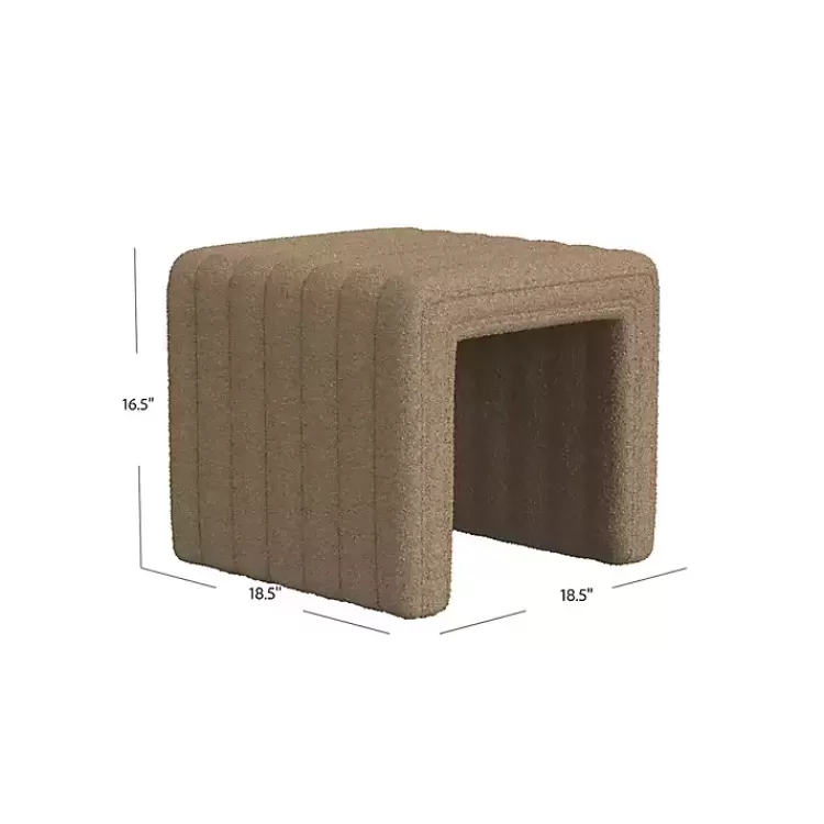brown_boucle_channeled_upholstered_ottoman_2.webp Boucle Channeled Upholstered Ottoman>Kirklands Home Cheap