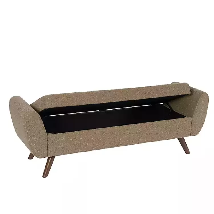Boucle Modern Storage Bench>Kirklands Home Outlet