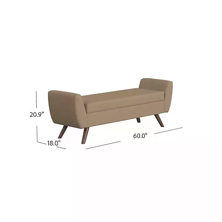 brown_boucle_modern_storage_bench_3.webp Boucle Modern Storage Bench>Kirklands Home Outlet