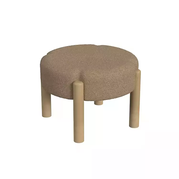 brown_boucle_natural_wood_ottoman_4.webp Boucle Natural Wood Ottoman>Kirklands Home Cheap