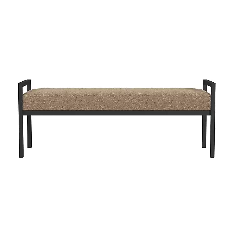 Boucle Upholstered Metal Frame Bench>Kirklands Home New