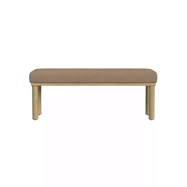 Boucle Upholstered Wood Leg Bench>Kirklands Home Discount