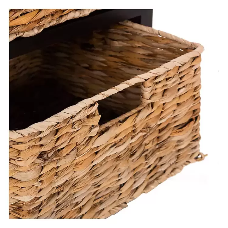 brown_cora_accent_table_with_woven_storage_baskets_2.webp Cora Accent Table with Woven Storage Baskets>Kirklands Home Store