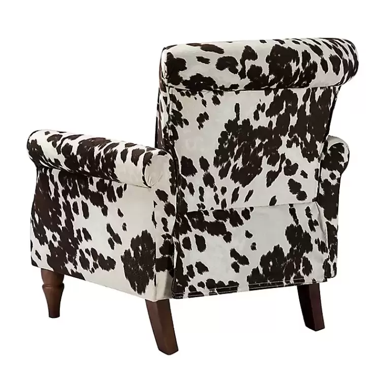brown_cow_print_upholstered_accent_chair_3.webp Brown Cow Print Upholstered Accent Chair>Kirklands Home Clearance
