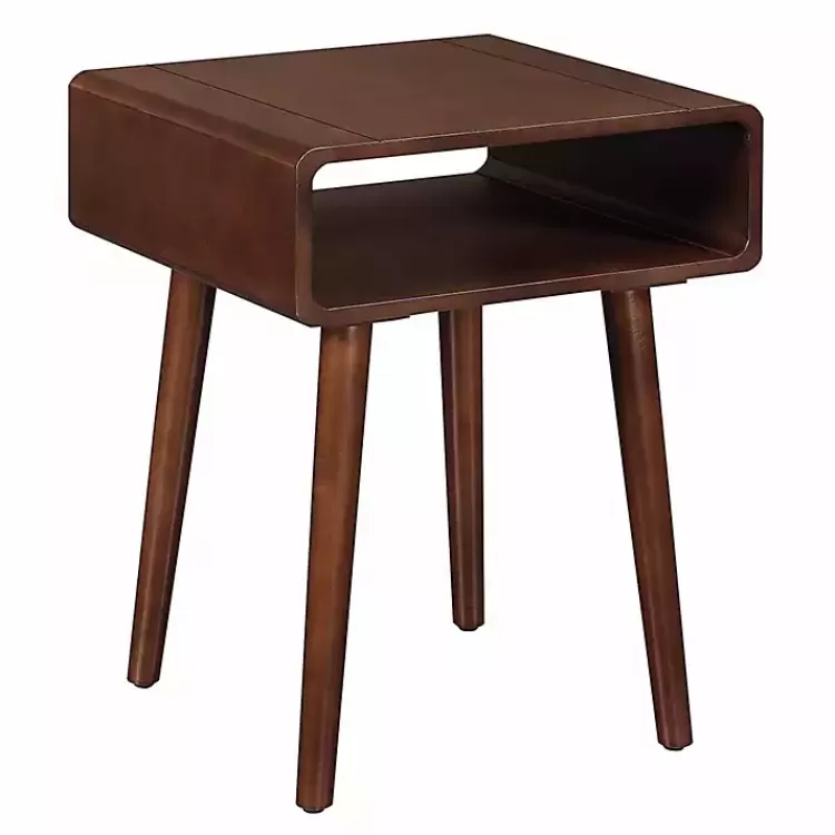 Curved Edge Open Shelf Accent Table>Kirklands Home Outlet