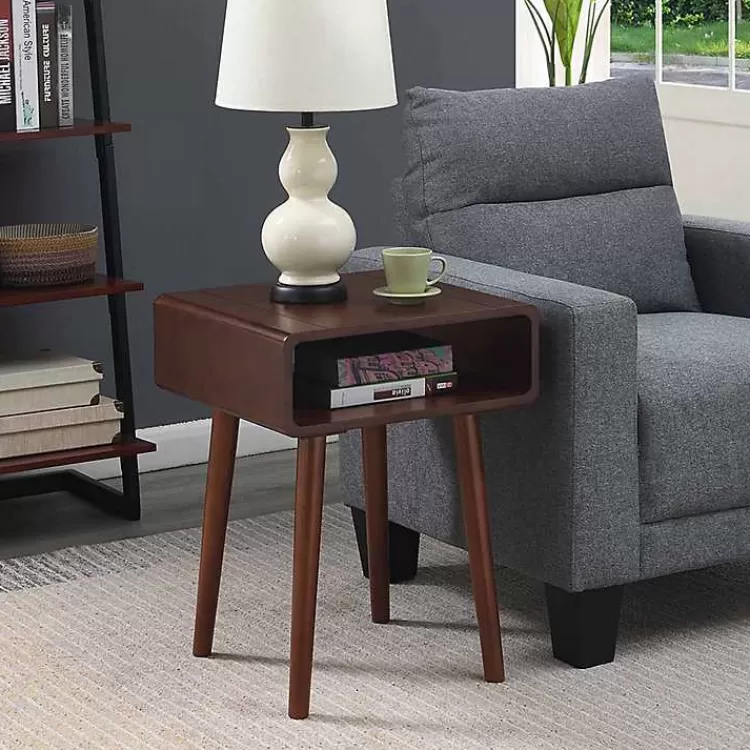 Curved Edge Open Shelf Accent Table>Kirklands Home Outlet