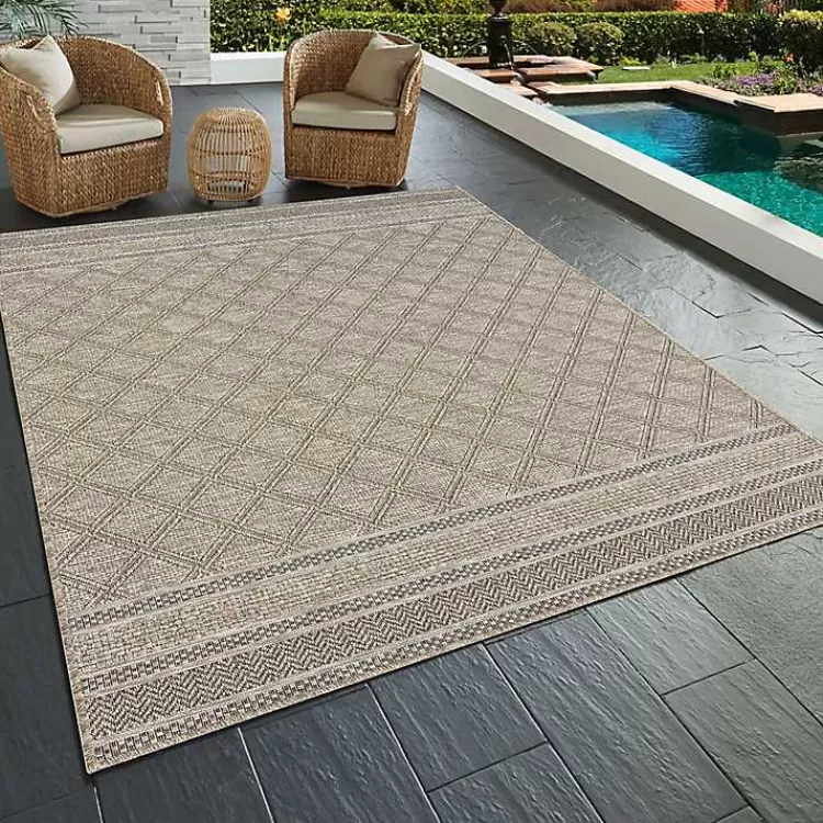 brown_diamond_lattice_indooroutdoor_rug_x_2-1.webp Diamond Lattice Indoor/Outdoor Rug, 5x7>Kirklands Home Clearance