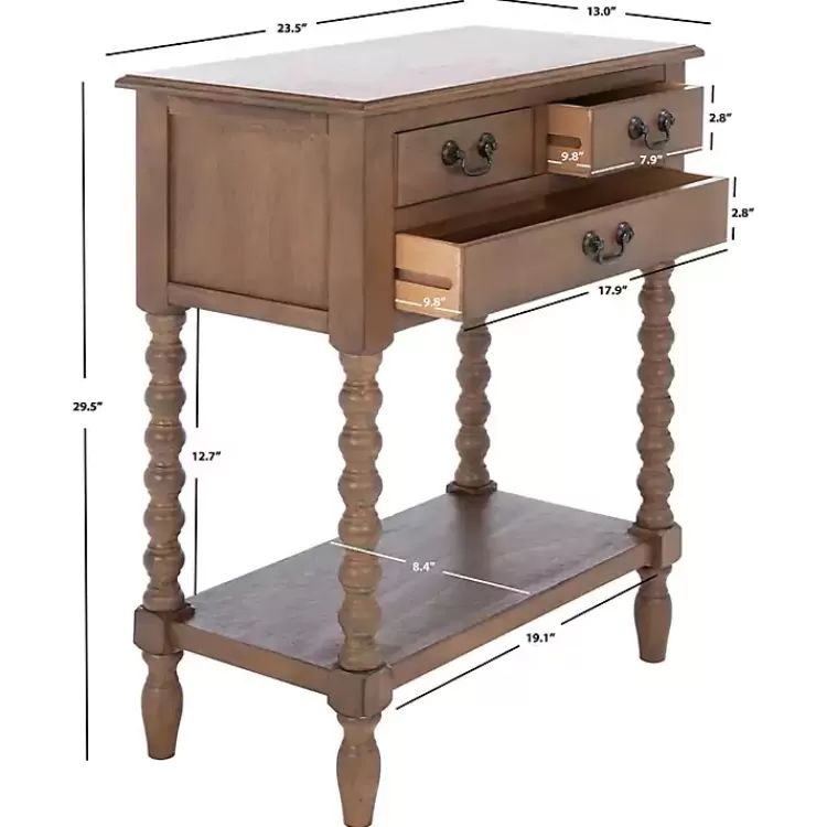 Farmhouse 3-Drawer Console Table>Kirklands Home Store