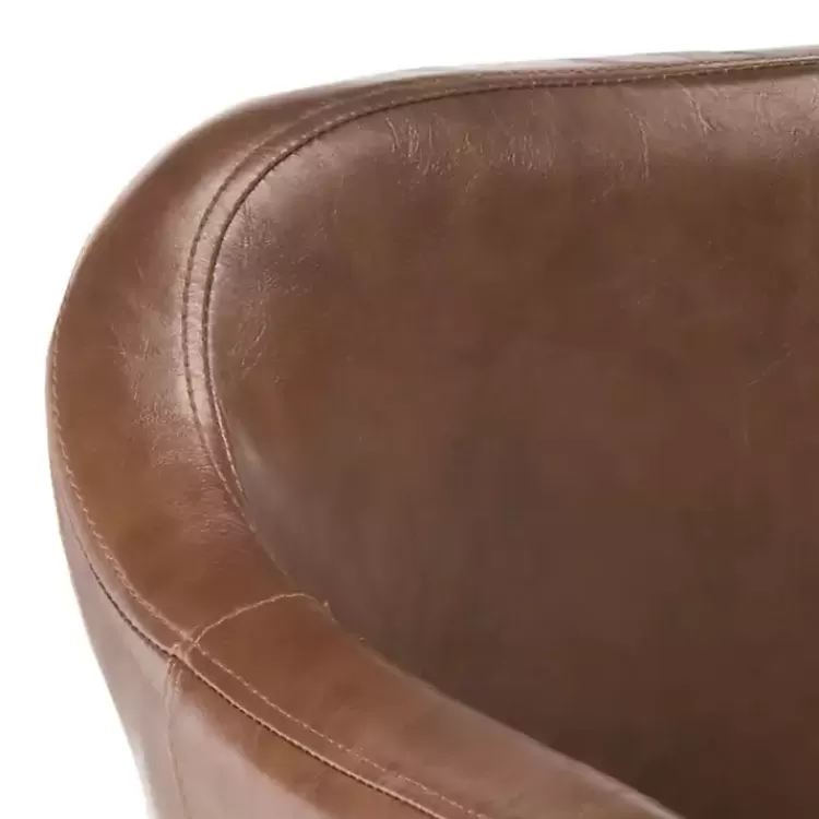 brown_faux_leather_adalena_accent_chair_3.webp Faux Leather Adalena Accent Chair>Kirklands Home Clearance