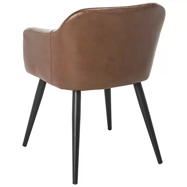 brown_faux_leather_adalena_accent_chair_4.webp Faux Leather Adalena Accent Chair>Kirklands Home Clearance