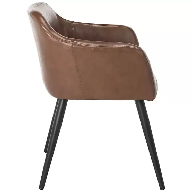 brown_faux_leather_adalena_accent_chair_5.webp Faux Leather Adalena Accent Chair>Kirklands Home Clearance