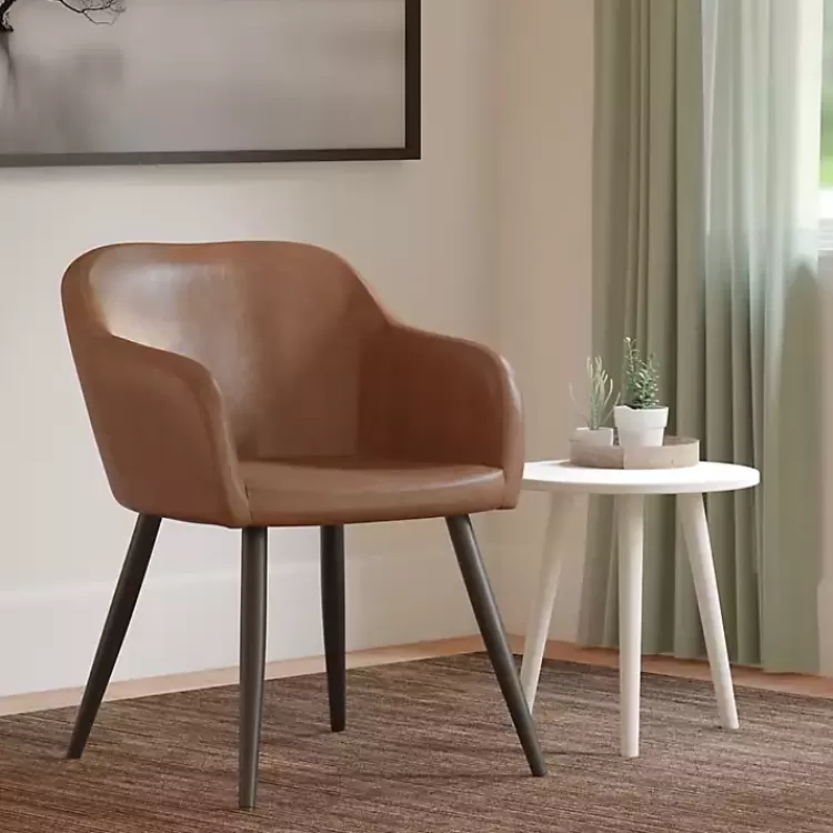 brown_faux_leather_adalena_accent_chair_6.webp Faux Leather Adalena Accent Chair>Kirklands Home Clearance