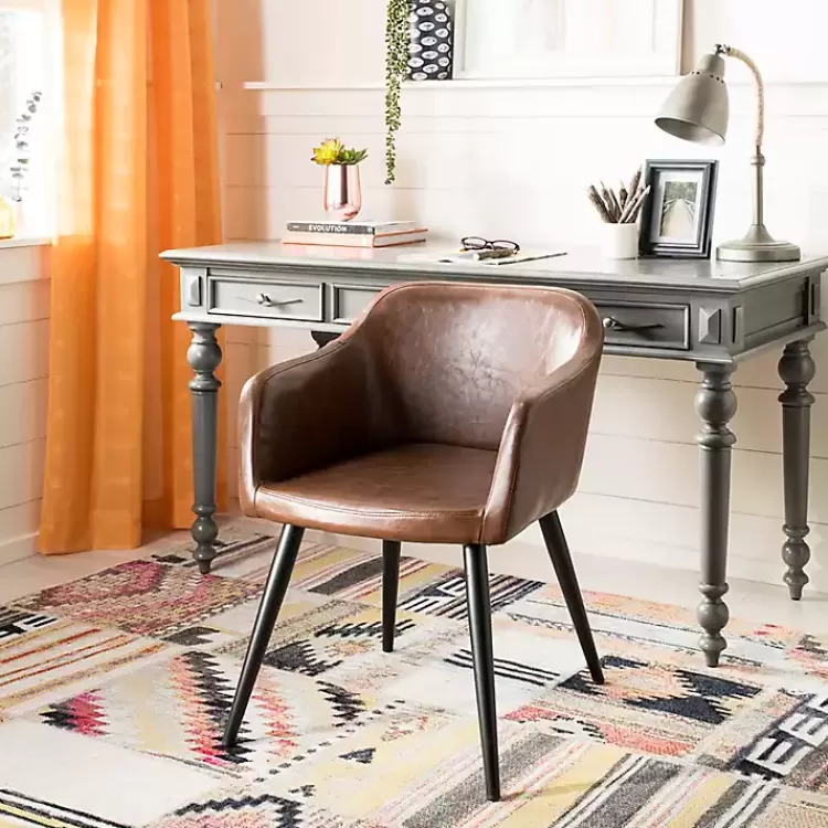 brown_faux_leather_adalena_accent_chair_7.webp Faux Leather Adalena Accent Chair>Kirklands Home Clearance