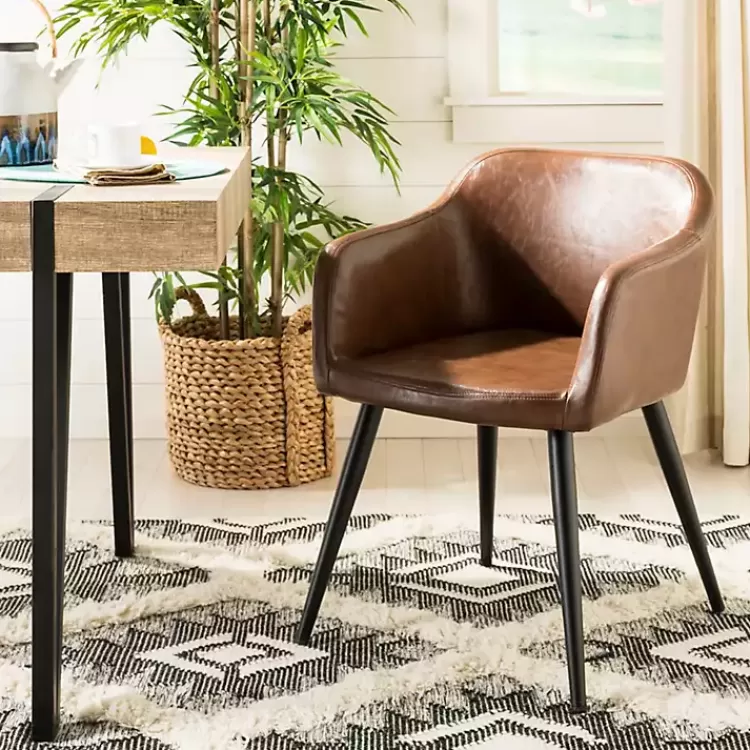 brown_faux_leather_adalena_accent_chair_8.webp Faux Leather Adalena Accent Chair>Kirklands Home Clearance