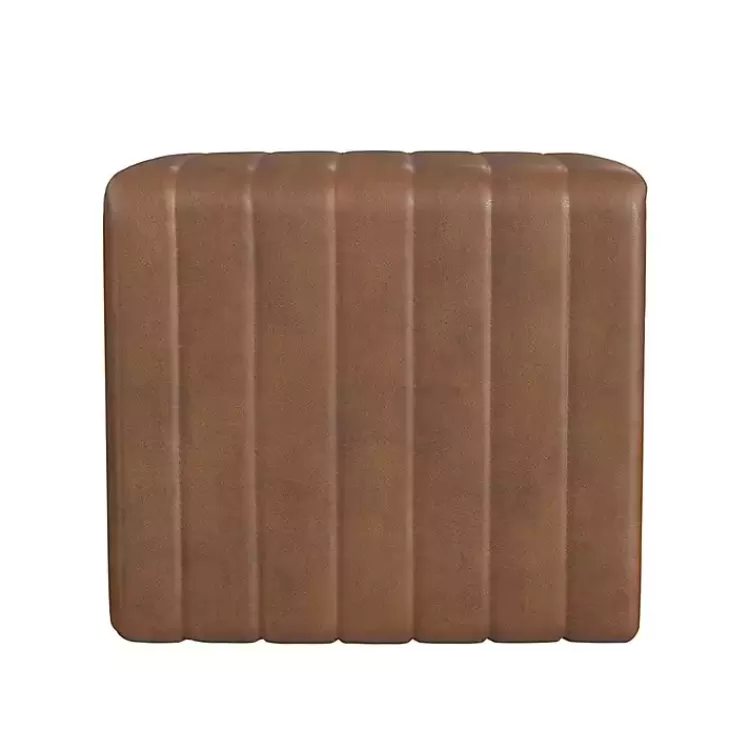 brown_faux_leather_channeled_upholstered_ottoman_3.webp Faux Leather Channeled Upholstered Ottoman>Kirklands Home Cheap