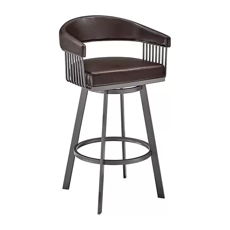 Faux Leather Chelsea Swivel Bar Stool>Kirklands Home New
