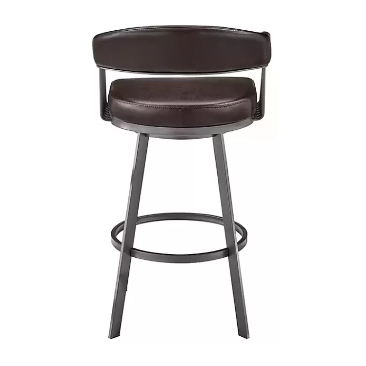 brown_faux_leather_chelsea_swivel_bar_stool_3.webp Faux Leather Chelsea Swivel Bar Stool>Kirklands Home New