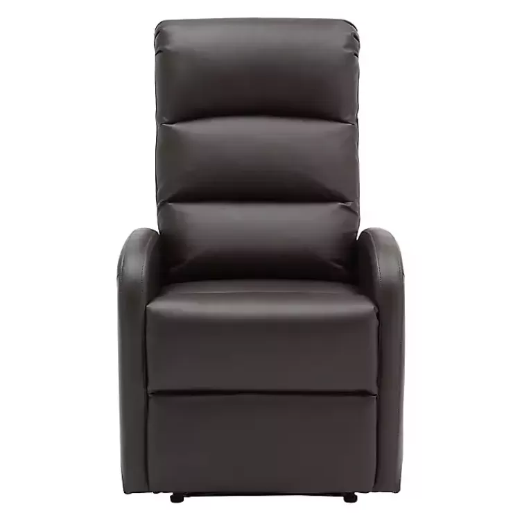 brown_faux_leather_dormi_recliner_4.webp Faux Leather Dormi Recliner>Kirklands Home Store