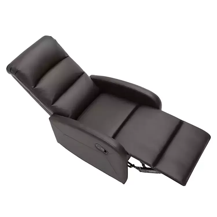 brown_faux_leather_dormi_recliner_6.webp Faux Leather Dormi Recliner>Kirklands Home Store