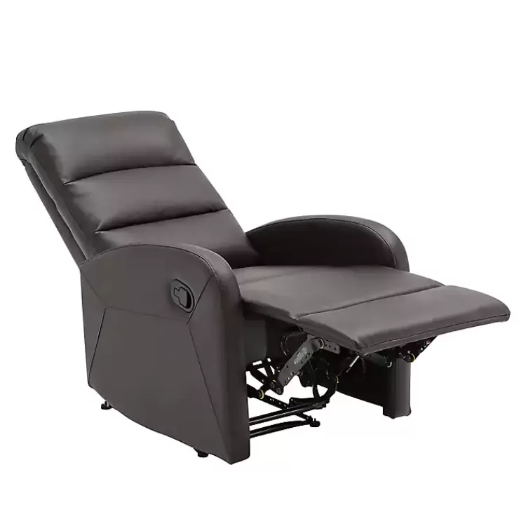 brown_faux_leather_dormi_recliner_7.webp Faux Leather Dormi Recliner>Kirklands Home Store