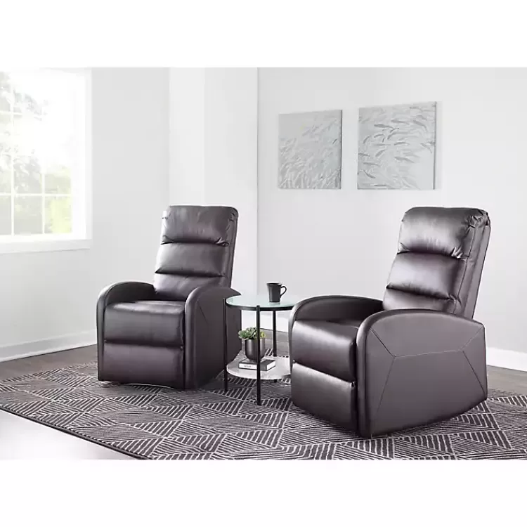 brown_faux_leather_dormi_recliner_9.webp Faux Leather Dormi Recliner>Kirklands Home Store