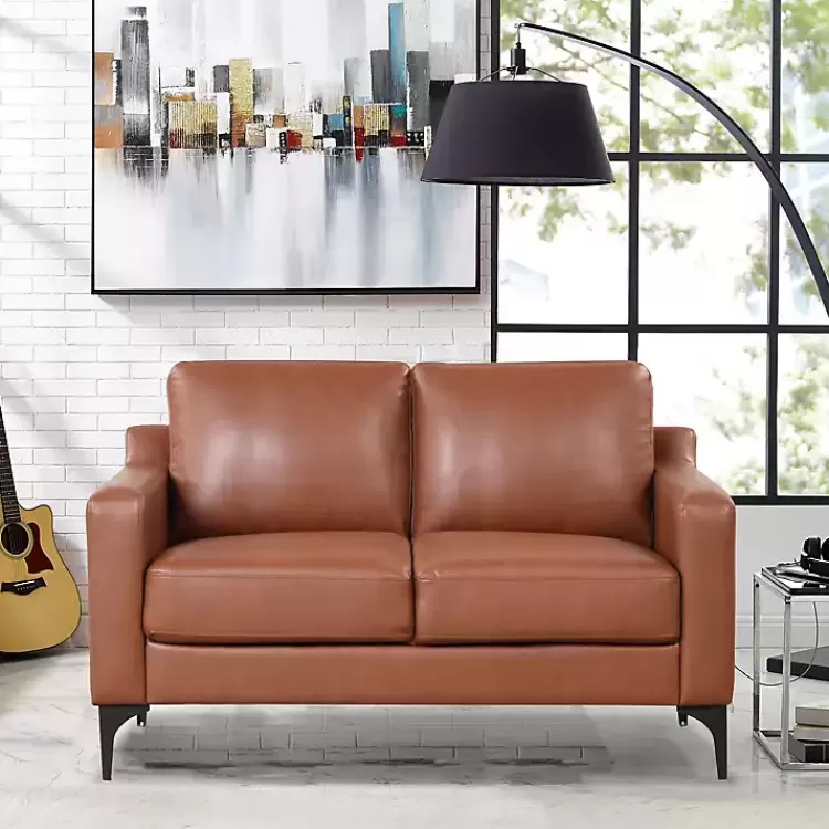 Faux Leather Fletcher Loveseat>Kirklands Home Outlet