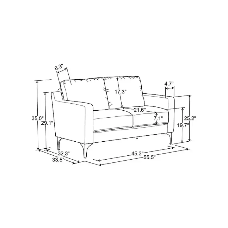brown_faux_leather_fletcher_loveseat_5.webp Faux Leather Fletcher Loveseat>Kirklands Home Outlet
