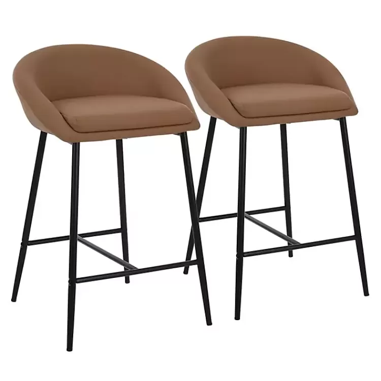 Faux Leather Low Counter Stools, Set of 2>Kirklands Home Hot