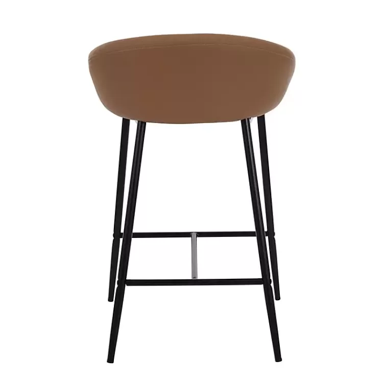 brown_faux_leather_low_counter_stools_set_of__4.webp Faux Leather Low Counter Stools, Set of 2>Kirklands Home Hot