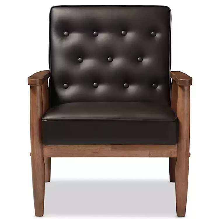 Faux Leather Mid-Century Modern Accent Chair>Kirklands Home Cheap