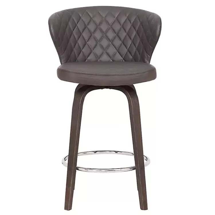 Faux Leather Mynette Swivel Stool, 36 in.>Kirklands Home Shop