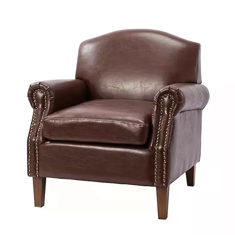 Faux Leather Nailhead Taylor Armchair>Kirklands Home New
