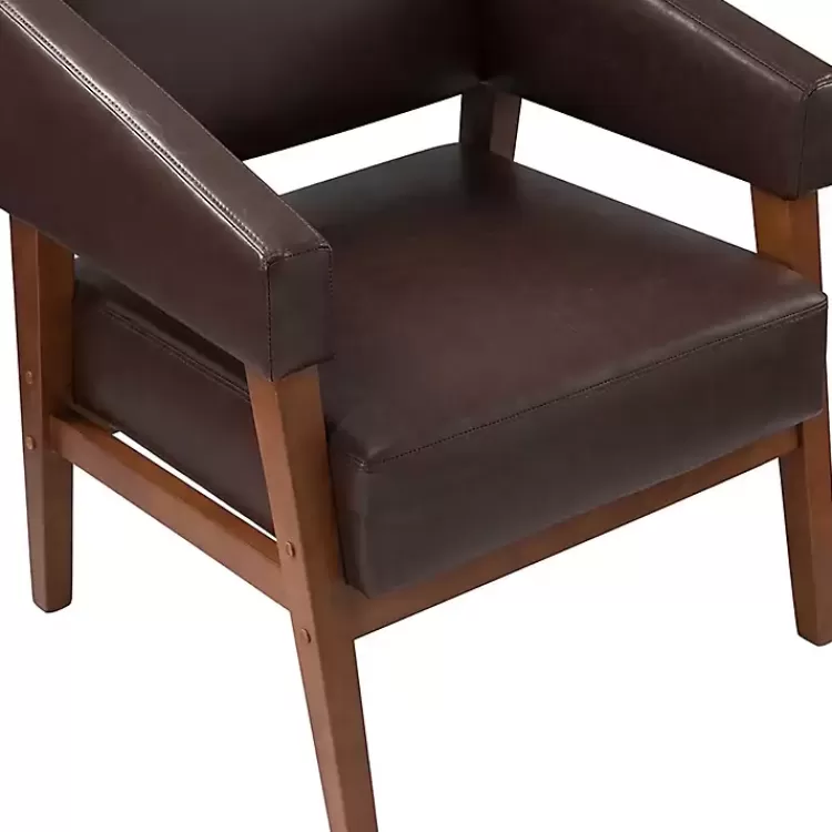brown_faux_leather_nicki_accent_chair_7.webp Faux Leather Nicki Accent Chair>Kirklands Home Online