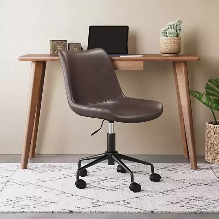Faux Leather Swivel Office Chair>Kirklands Home Shop