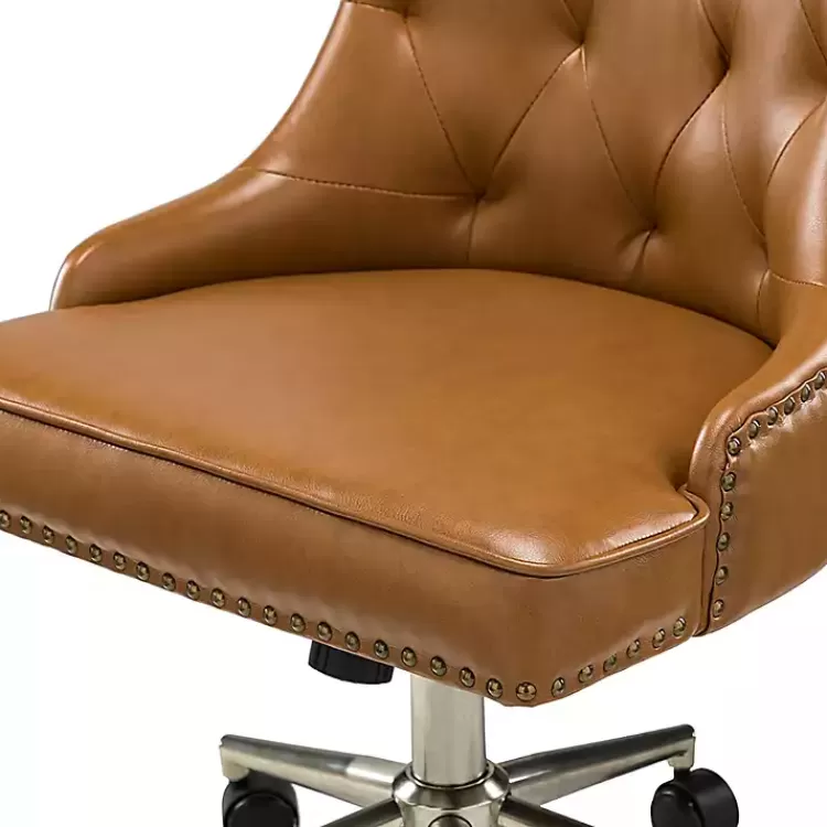 brown_faux_leather_tufted_back_office_chair_6.webp Faux Leather Tufted Back Office Chair>Kirklands Home Best