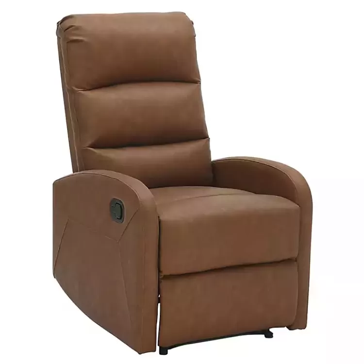 Faux Leather Upholstered Slim Recliner>Kirklands Home Store