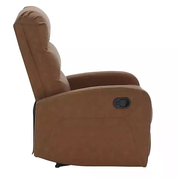 Faux Leather Upholstered Slim Recliner>Kirklands Home Store