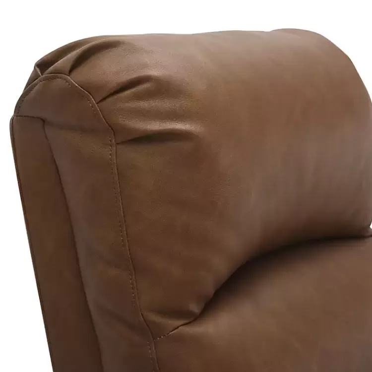 brown_faux_leather_upholstered_slim_recliner_8.webp Faux Leather Upholstered Slim Recliner>Kirklands Home Store