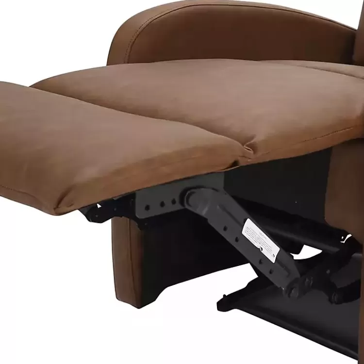 brown_faux_leather_upholstered_slim_recliner_9.webp Faux Leather Upholstered Slim Recliner>Kirklands Home Store