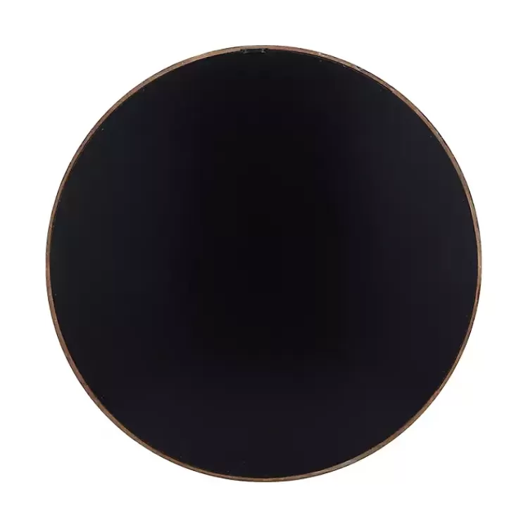 Brown Fir Wood Round Wall Mirror>Kirklands Home Sale