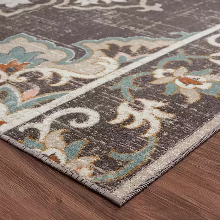 brown_floral_medallion_outdoor_area_rug_x_2.webp Brown Floral Medallion Outdoor Area Rug, 5x7>Kirklands Home Flash Sale