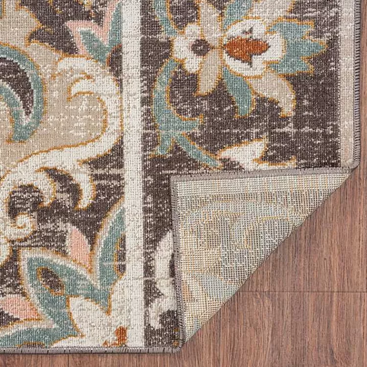 brown_floral_medallion_outdoor_area_rug_x_3.webp Brown Floral Medallion Outdoor Area Rug, 5x7>Kirklands Home Flash Sale