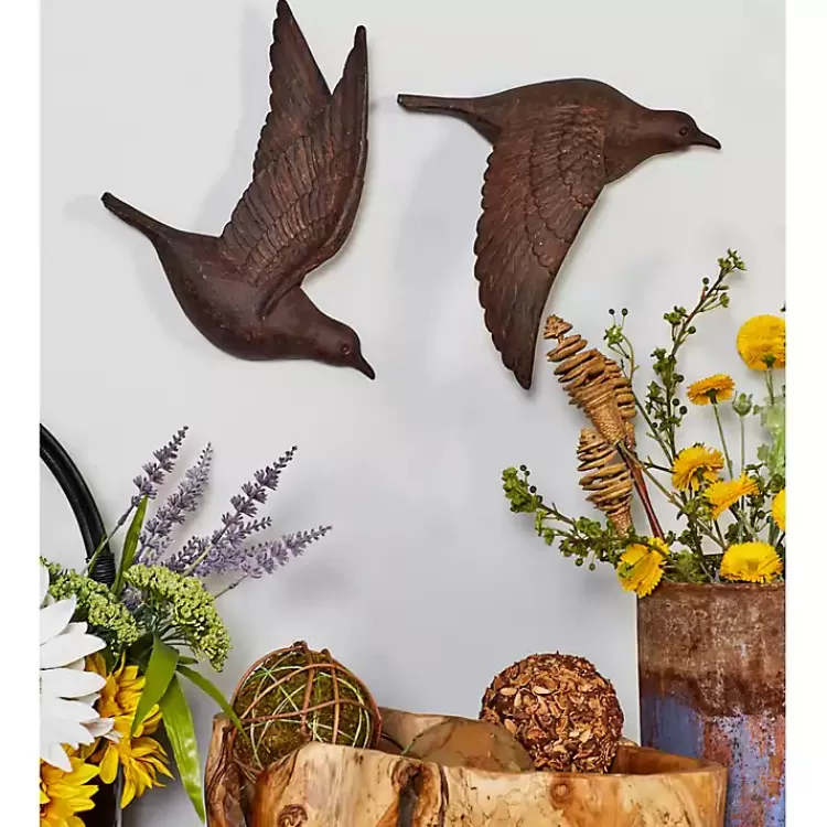 brown_flying_birds_wall_sculptures_set_of__2.webp Flying Birds Wall Sculptures, Set of 3>Kirklands Home Shop