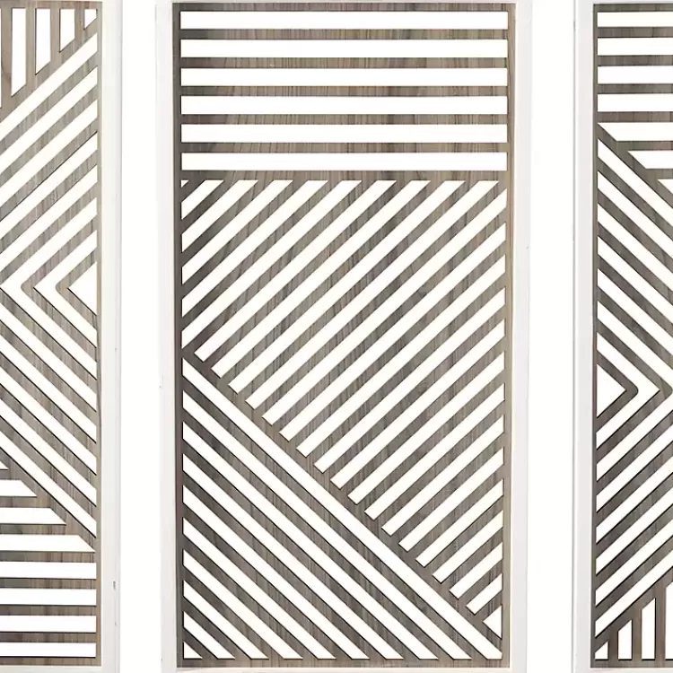 brown_geometric_wood_panel_wall_plaques_set_of__2.webp Brown Geometric Wood Panel Wall Plaques, Set of 3>Kirklands Home Cheap