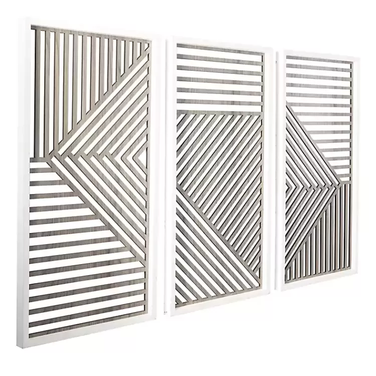 brown_geometric_wood_panel_wall_plaques_set_of__3.webp Brown Geometric Wood Panel Wall Plaques, Set of 3>Kirklands Home Cheap