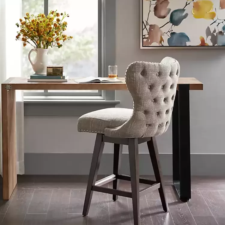 Ivey High Wingback Swivel Counter Stool>Kirklands Home Outlet