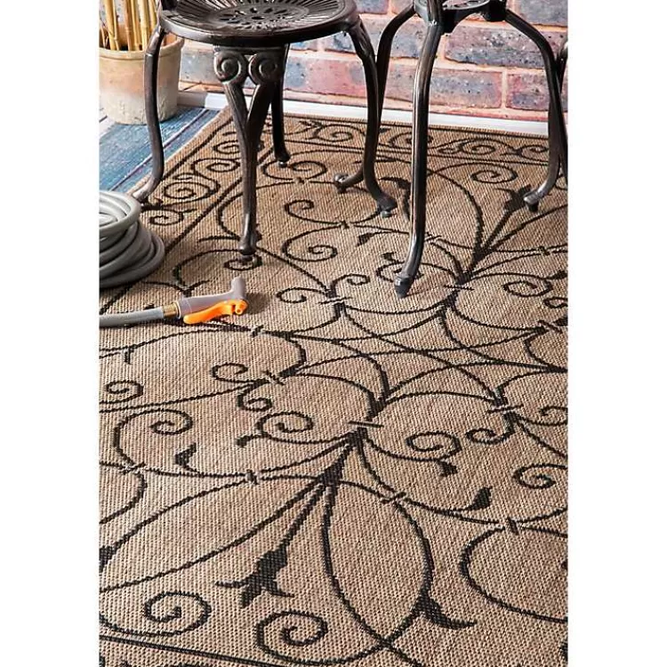 brown_kathleen_scroll_outdoor_area_rug_x_2.webp Kathleen Scroll Outdoor Area Rug, 5x7>Kirklands Home Hot