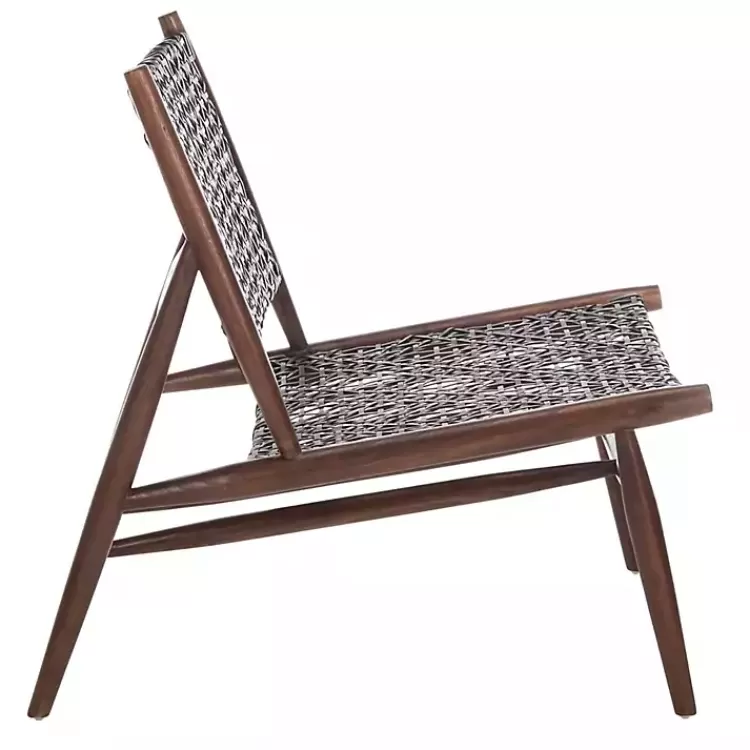 brown_leather_woven_accent_chair_8.webp Leather Woven Accent Chair>Kirklands Home Outlet